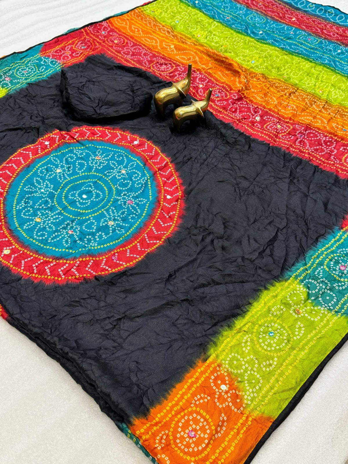 Chaitali Dull Moss Printed Saree
