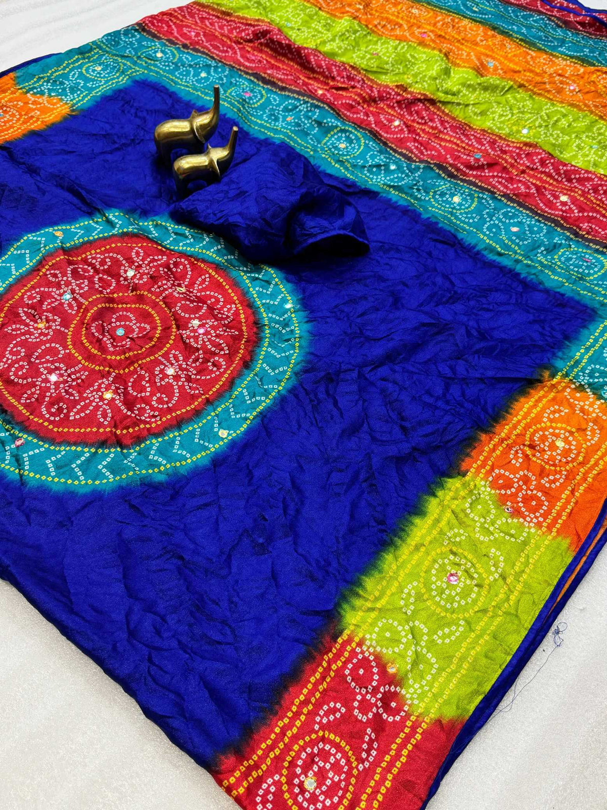 Chaitali Dull Moss Printed Saree