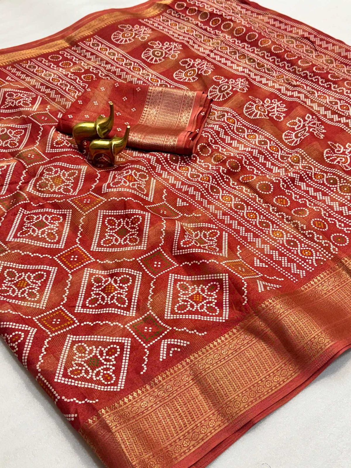 Cotton Printed Saree in Dark Wine