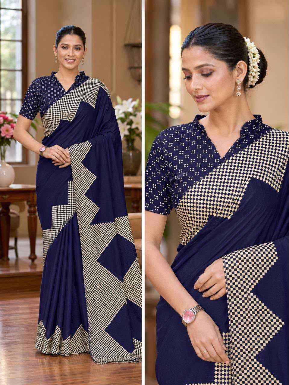 Crepe Silk Designer Saree