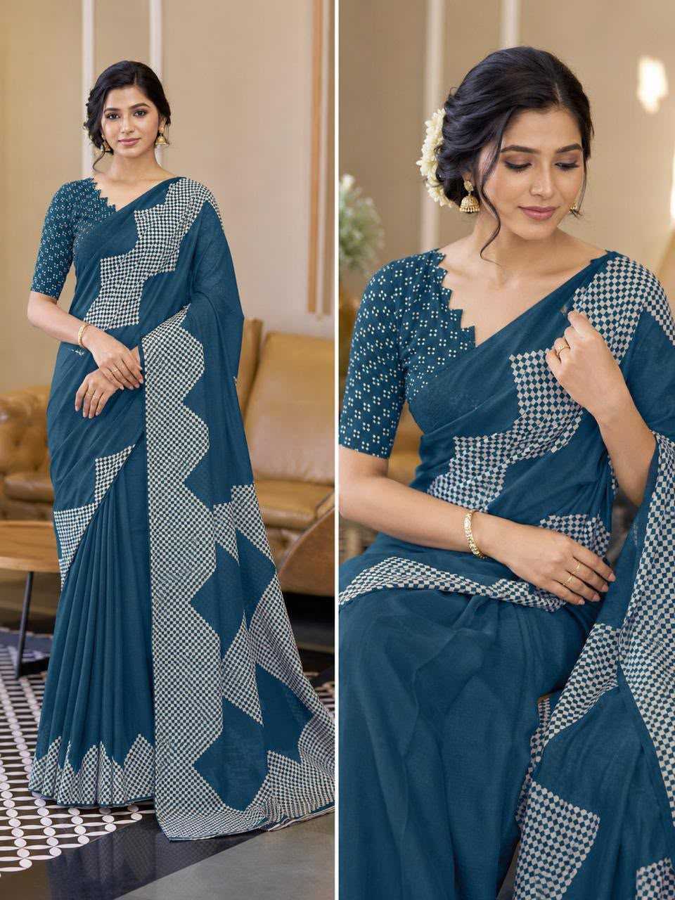 Crepe Silk Designer Saree