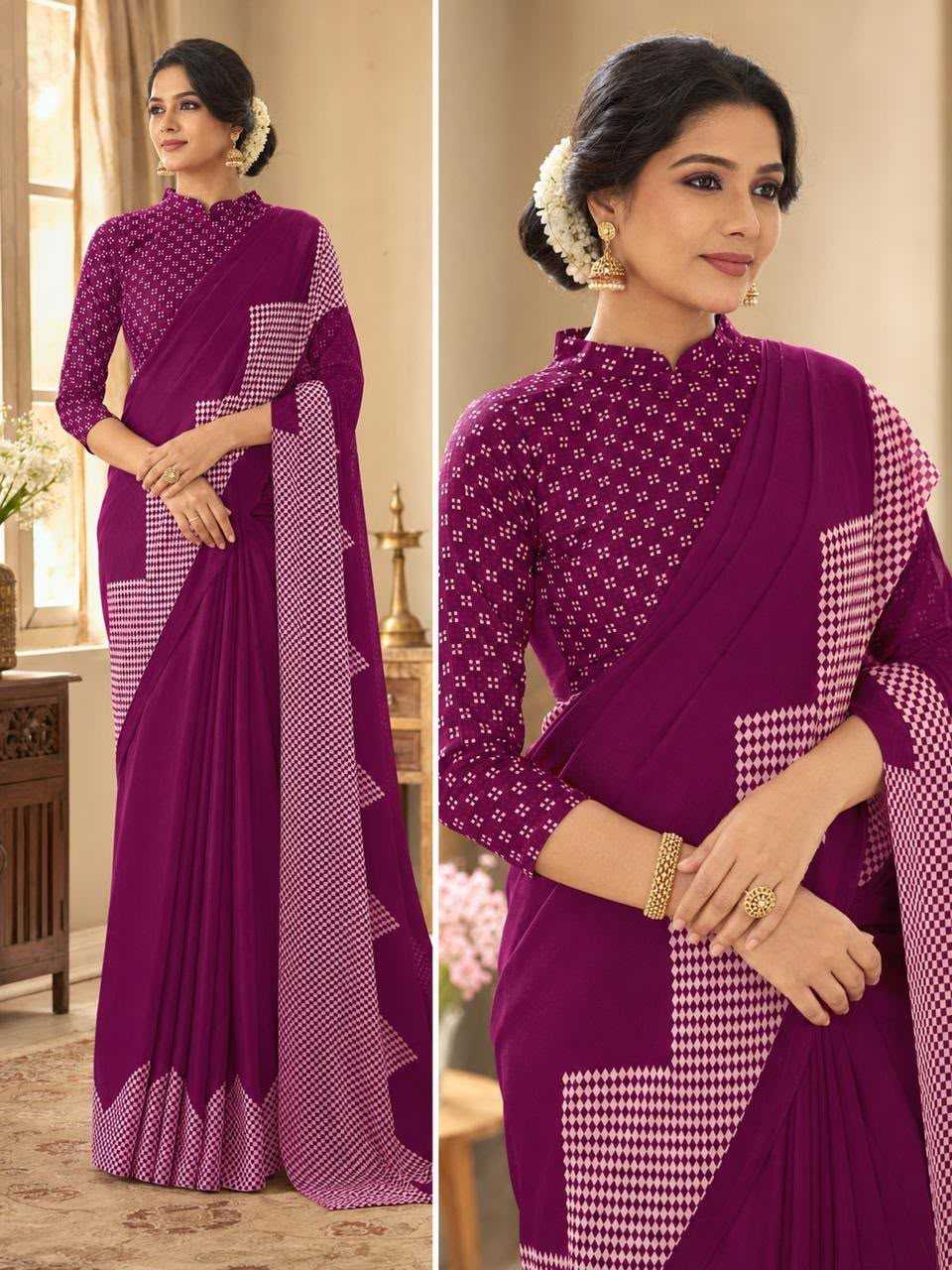 Crepe Silk Designer Saree