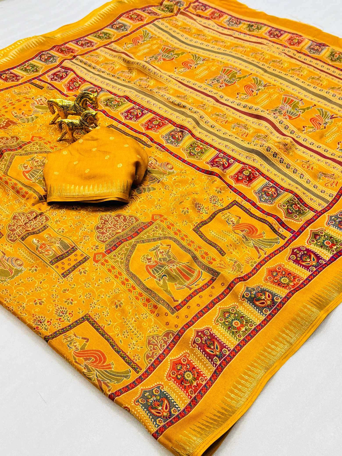 Devahuti Dull Moss Designer Saree