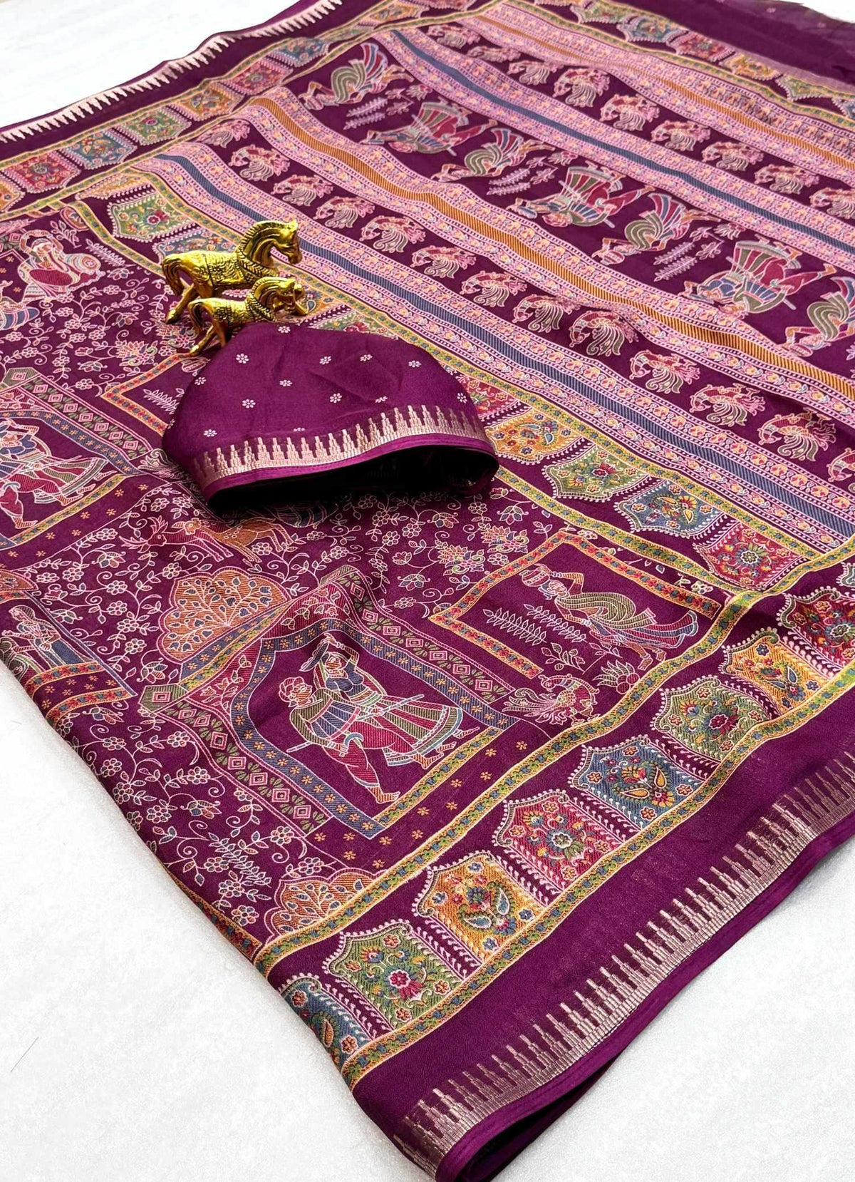 Devahuti Dull Moss Designer Saree