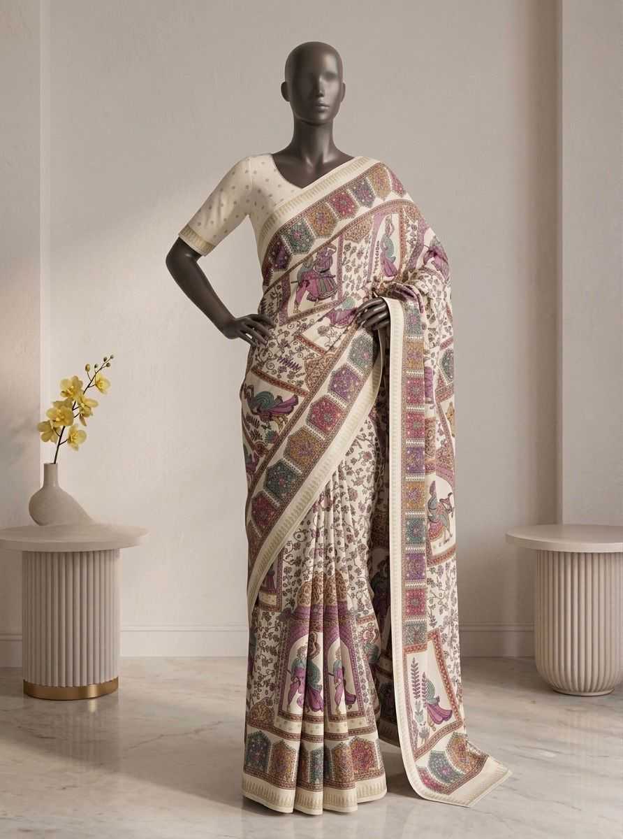 Devahuti Dull Moss Designer Saree