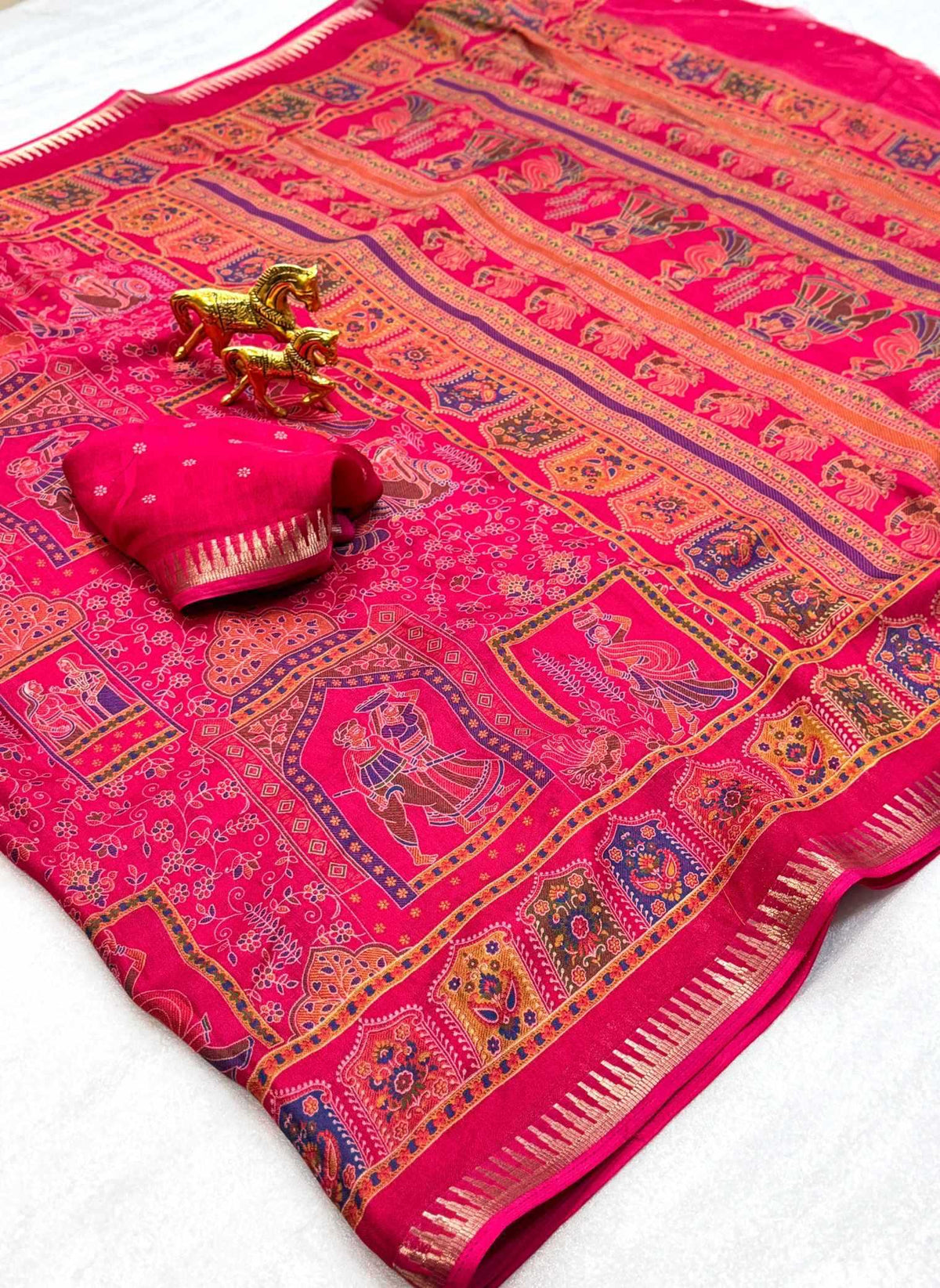 Devahuti Dull Moss Designer Saree