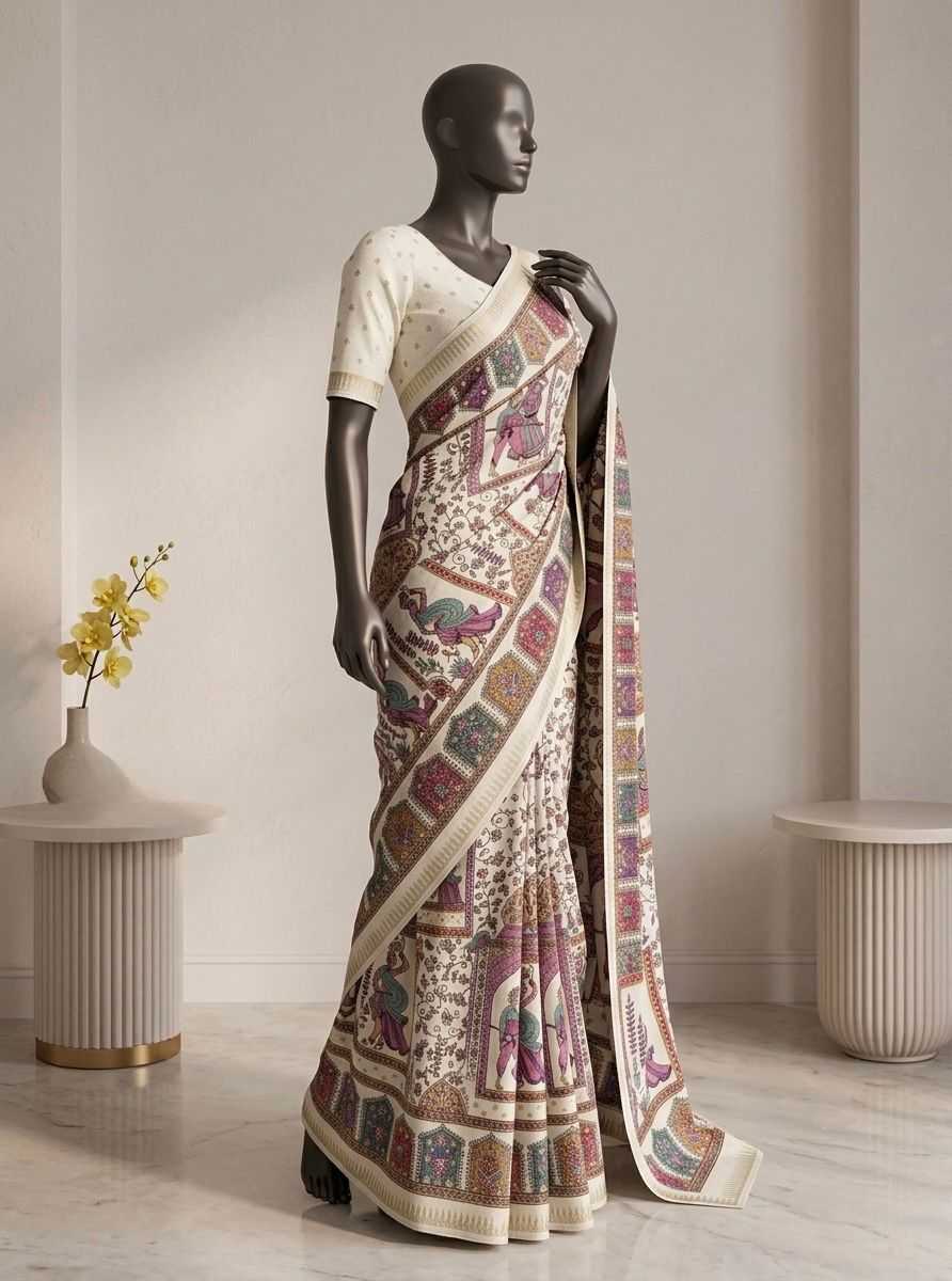 Devahuti Dull Moss Designer Saree