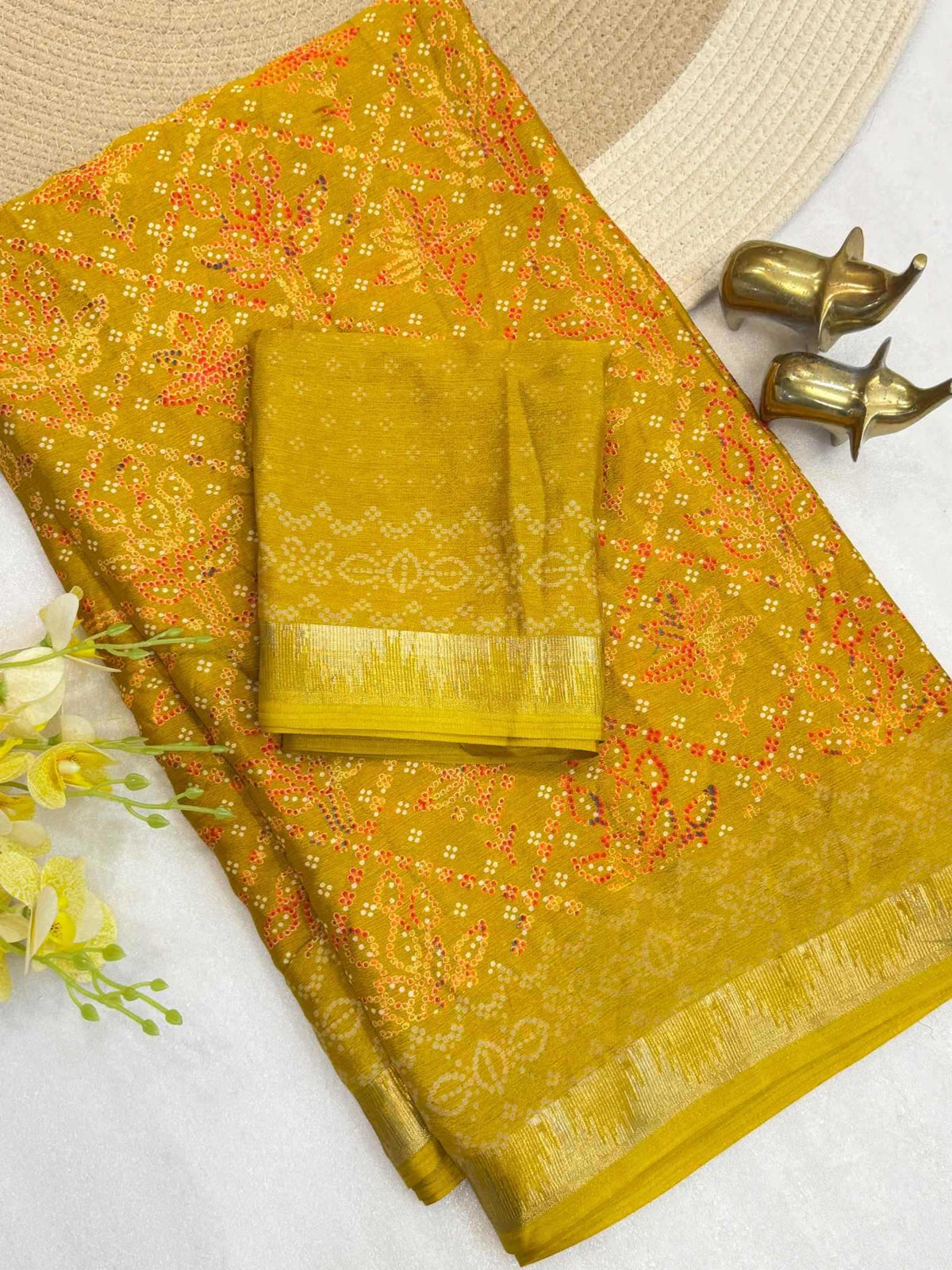Devanshi Chinon Silk Printed Saree