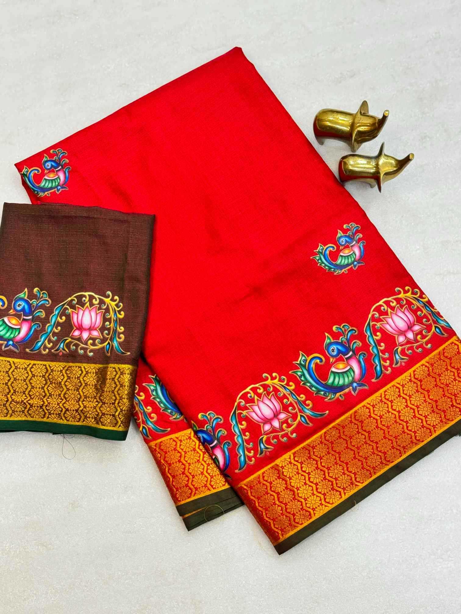 Cotton Zari Border Saree
