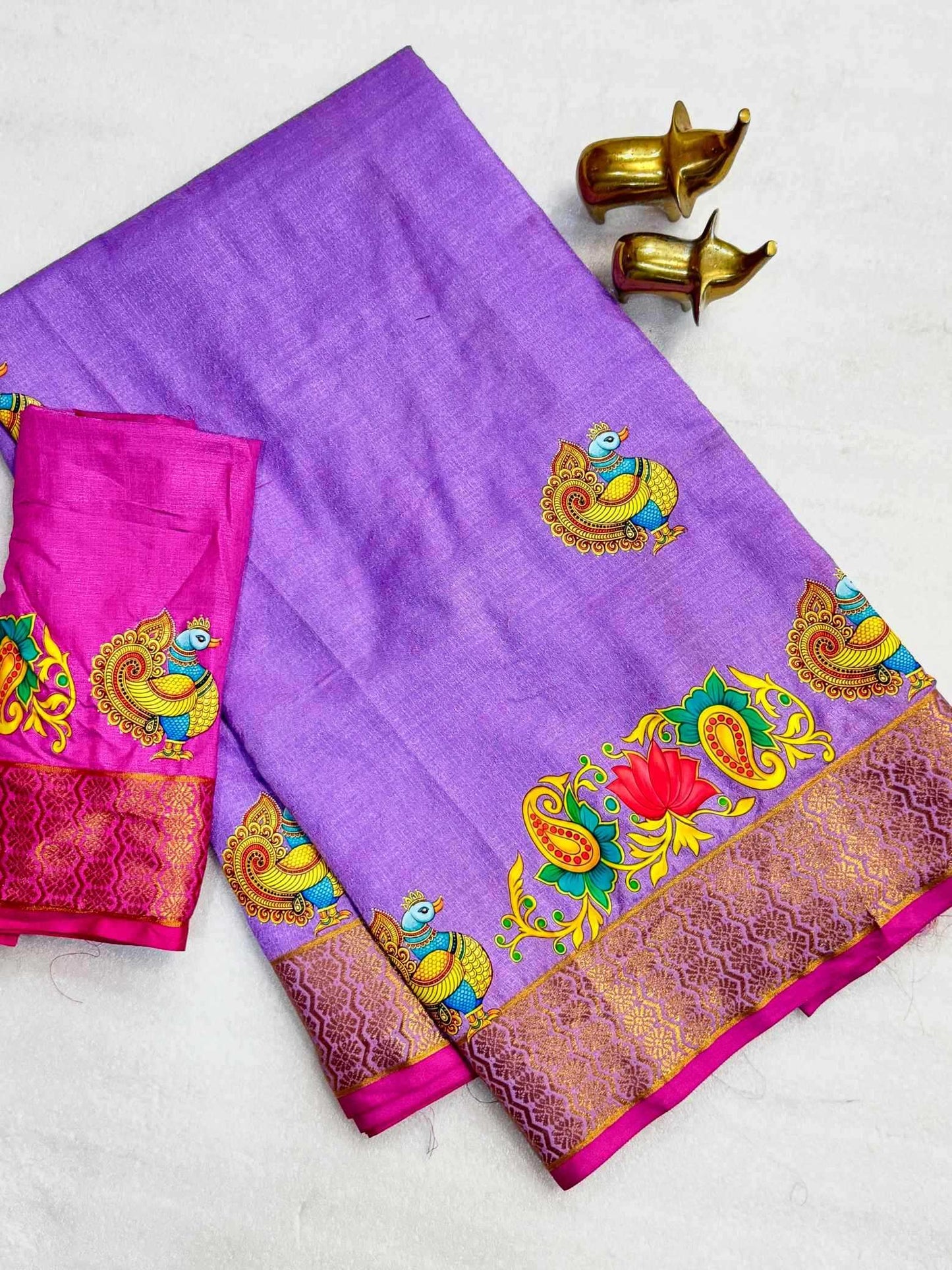 Cotton Zari Border Saree