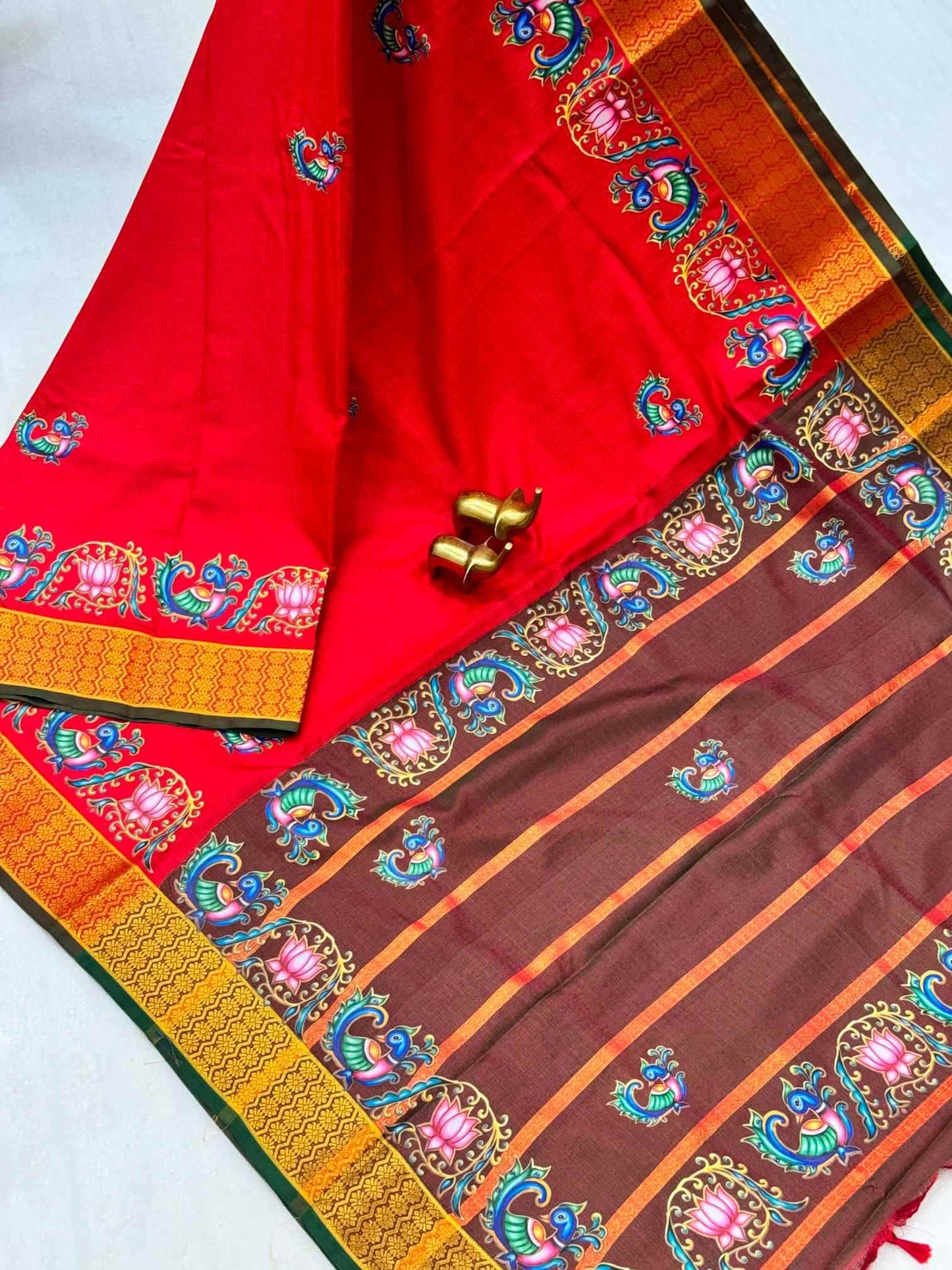 Cotton Zari Border Saree