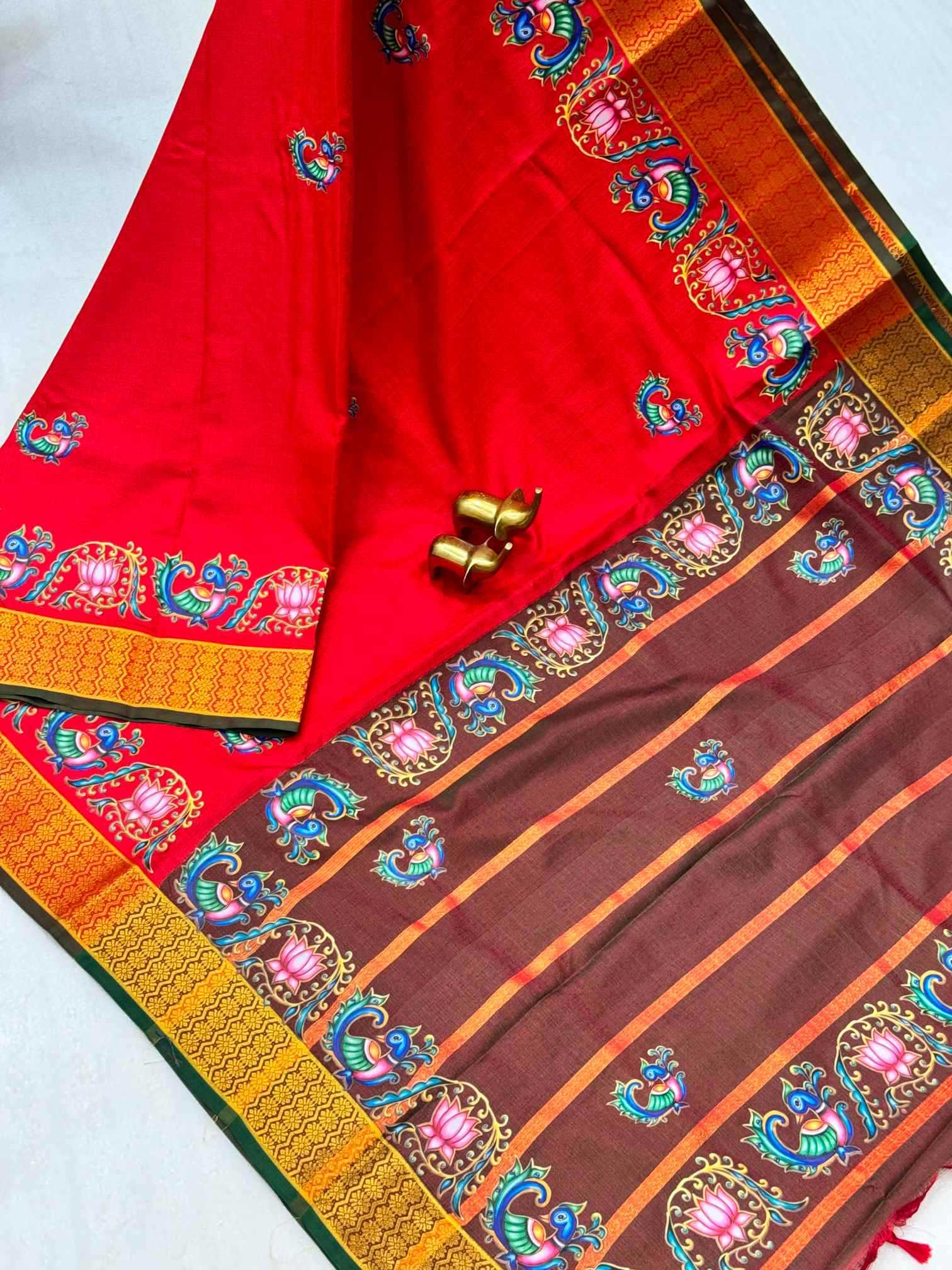 Cotton Zari Border Saree