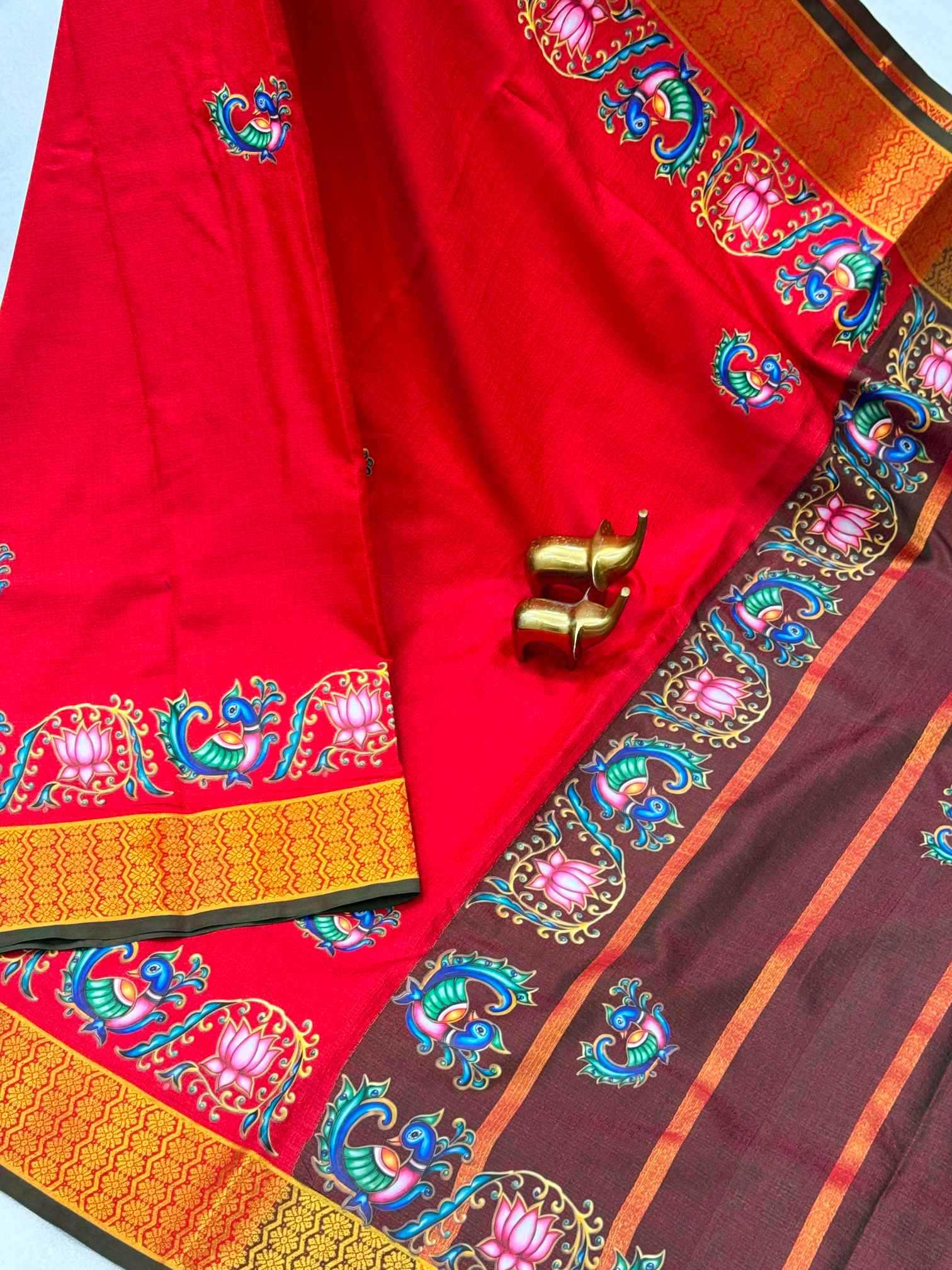 Cotton Zari Border Saree