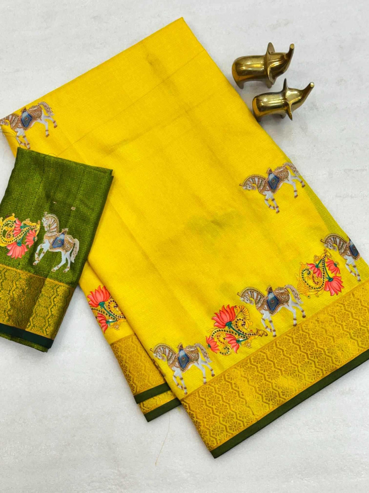 Cotton Zari Border Saree