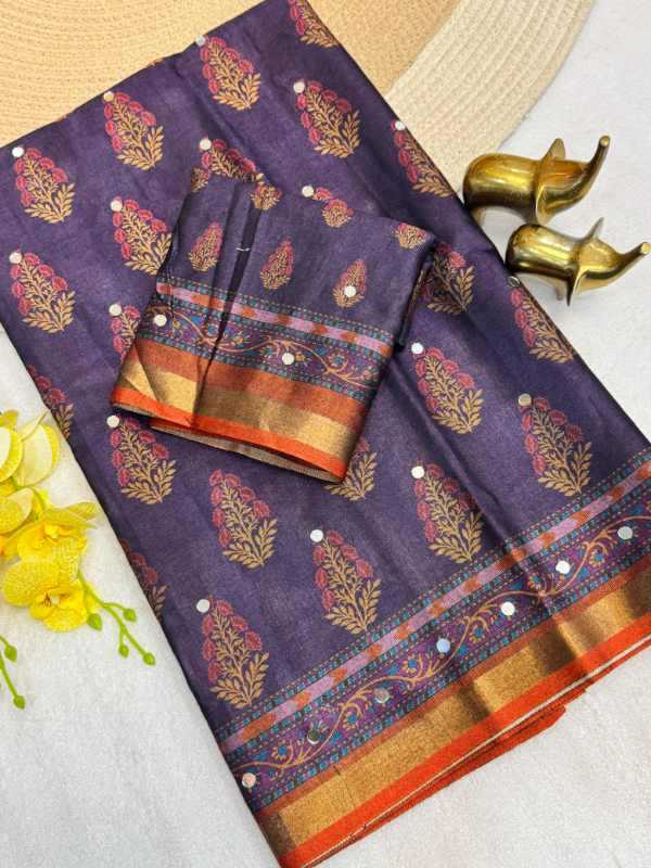Silk Ajrakh Saree