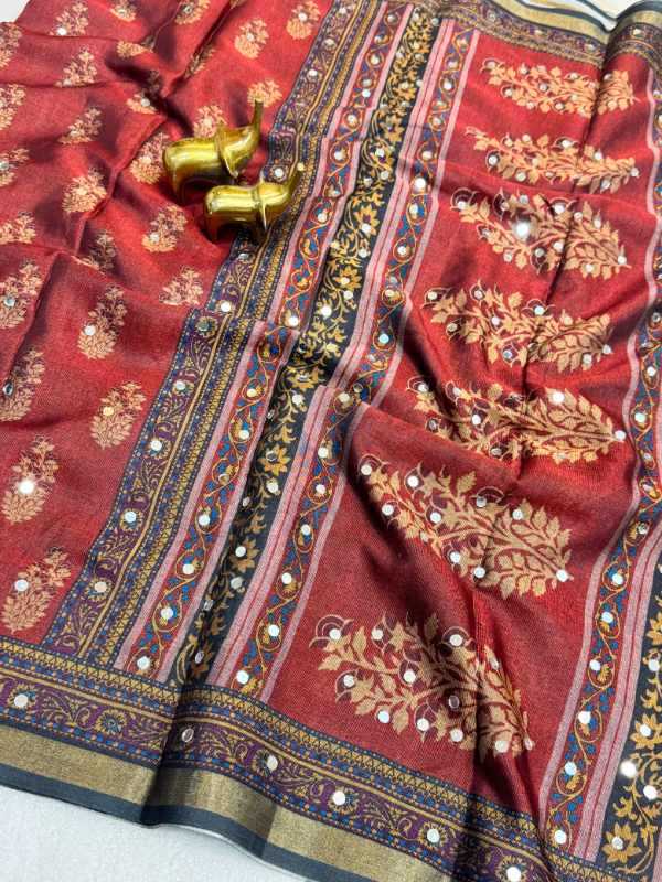 Silk Ajrakh Saree