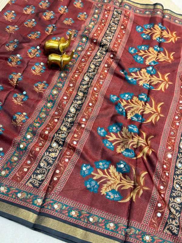 Silk Ajrakh Saree
