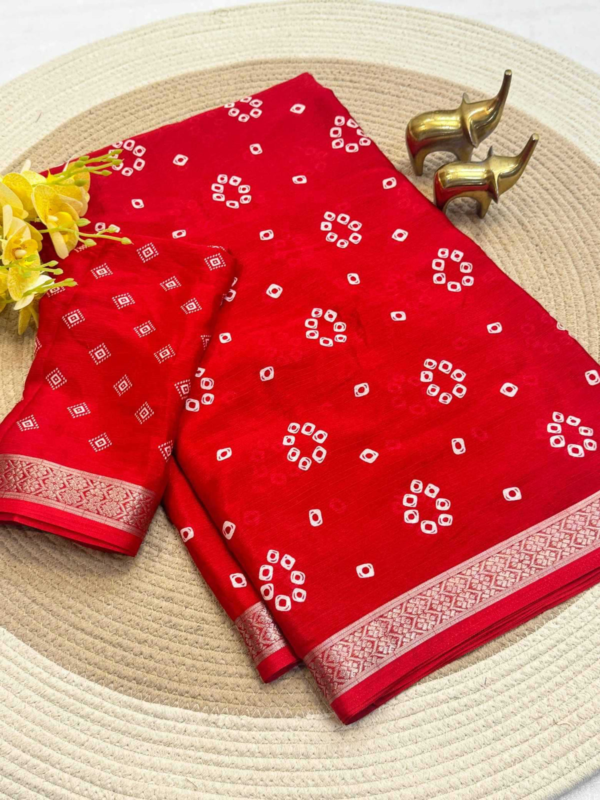Gaurangi Chinon Silk Brocade Saree