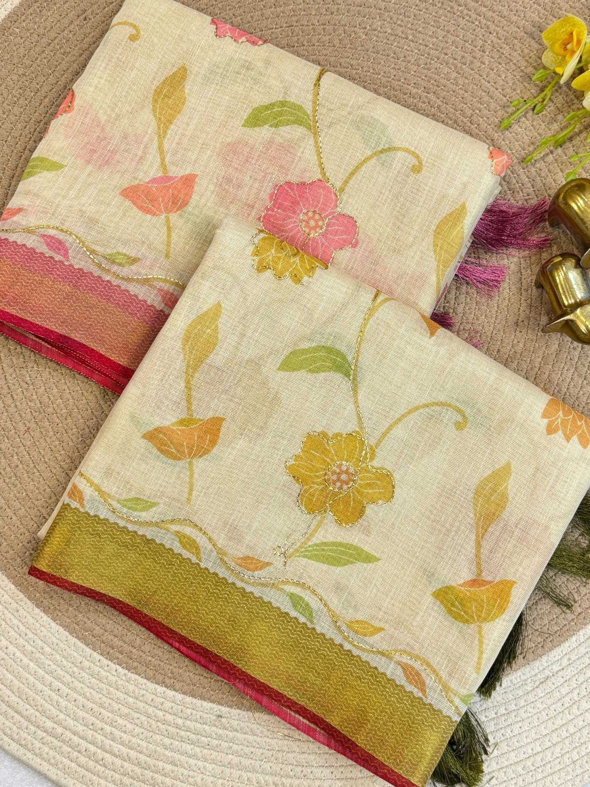 Hetal Linen Designer Saree