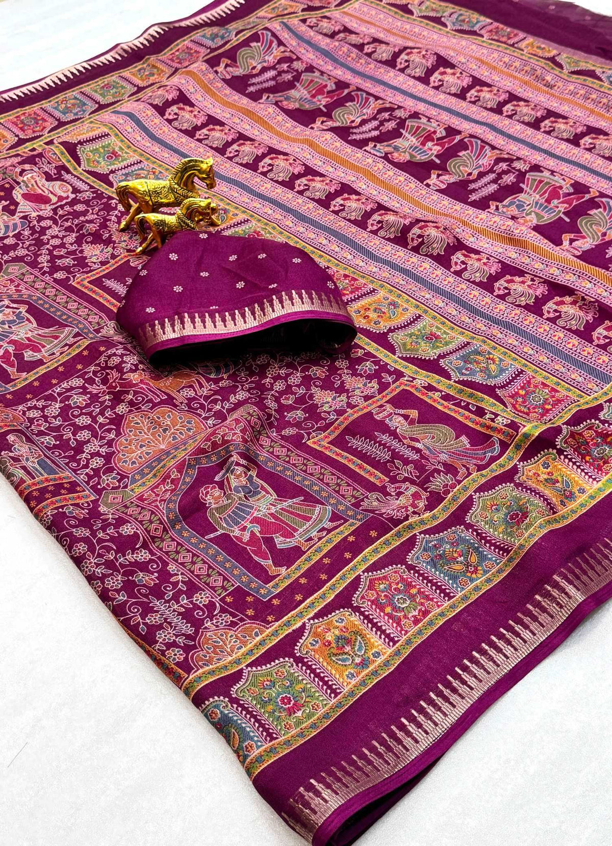 Isha Dull Moss Designer Saree