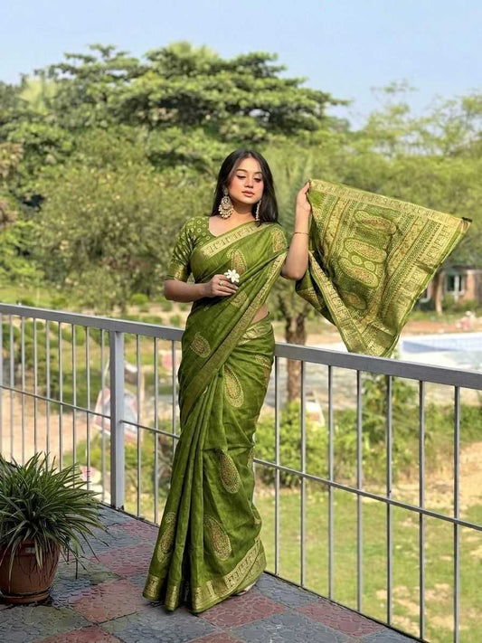 Jaimala Tussar Silk Traditional Saree