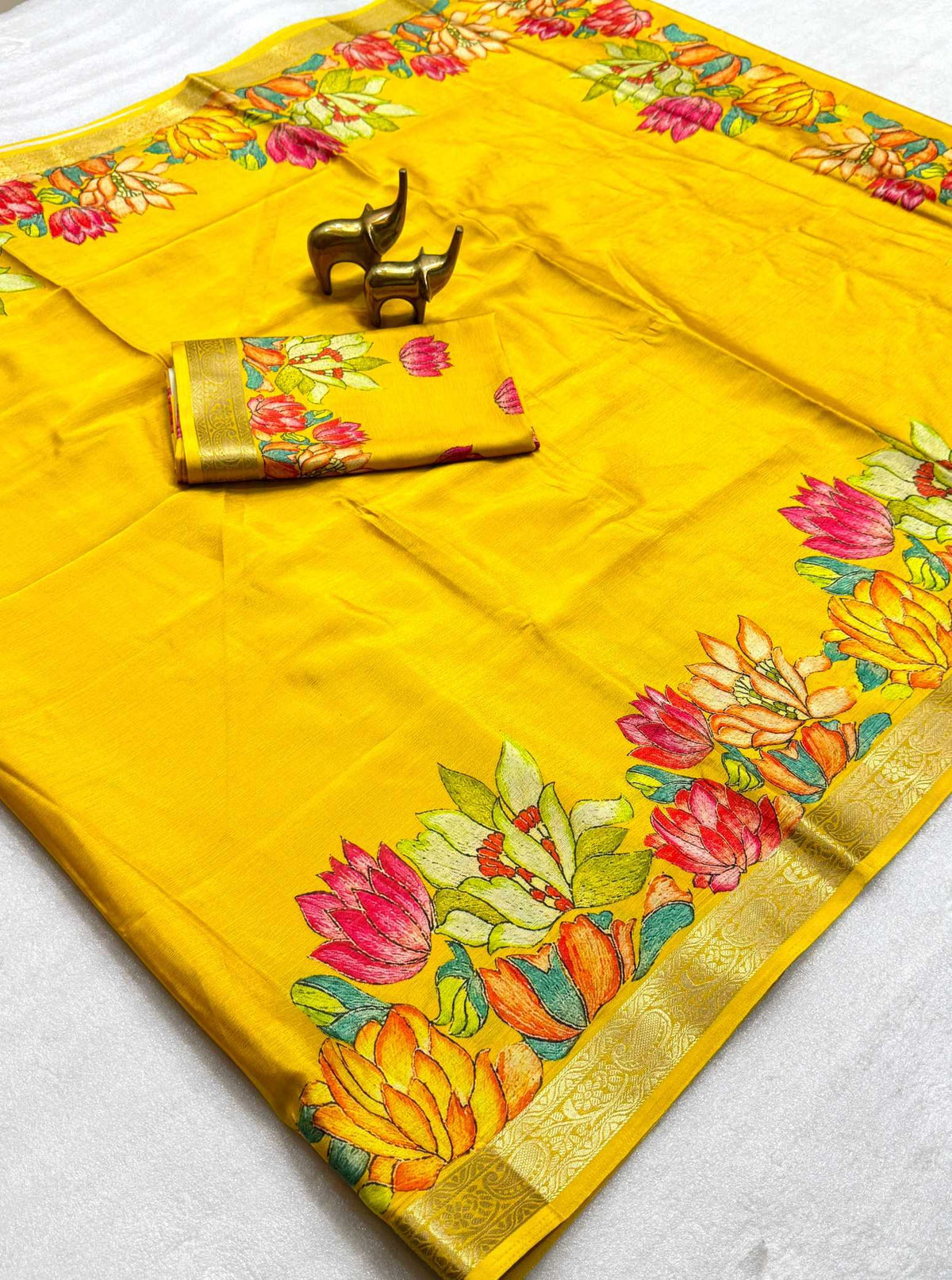 Chinon Silk Printed Saree