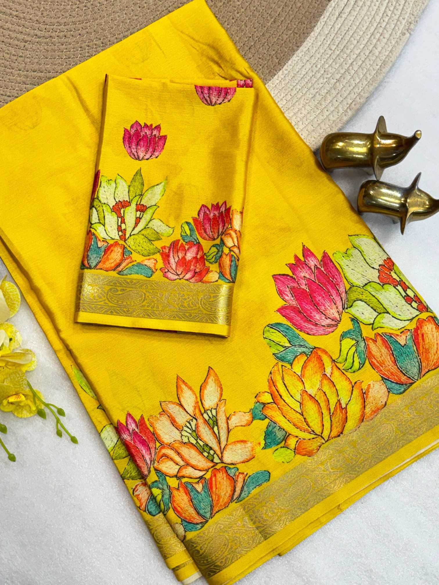 Chinon Silk Printed Saree