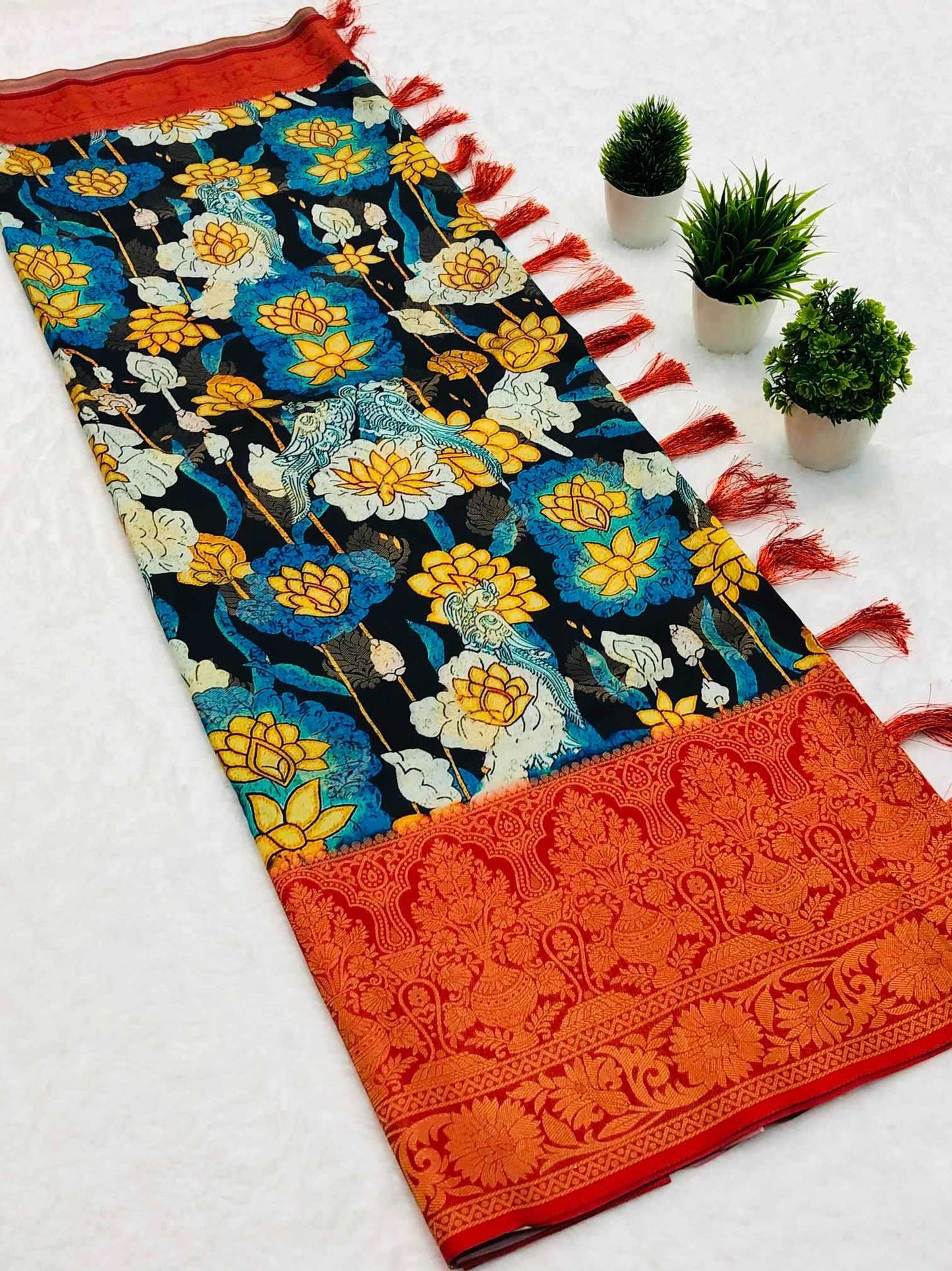 Banarasi Soft Silk Printed Saree
