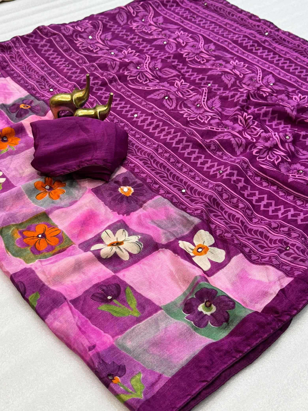 Kanchanmala Chiffon Printed Saree