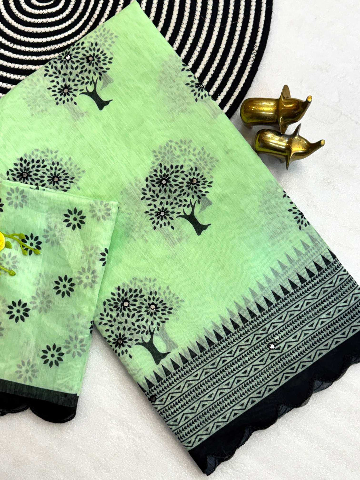 Khushi Chanderi Cotton Cutwork Saree
