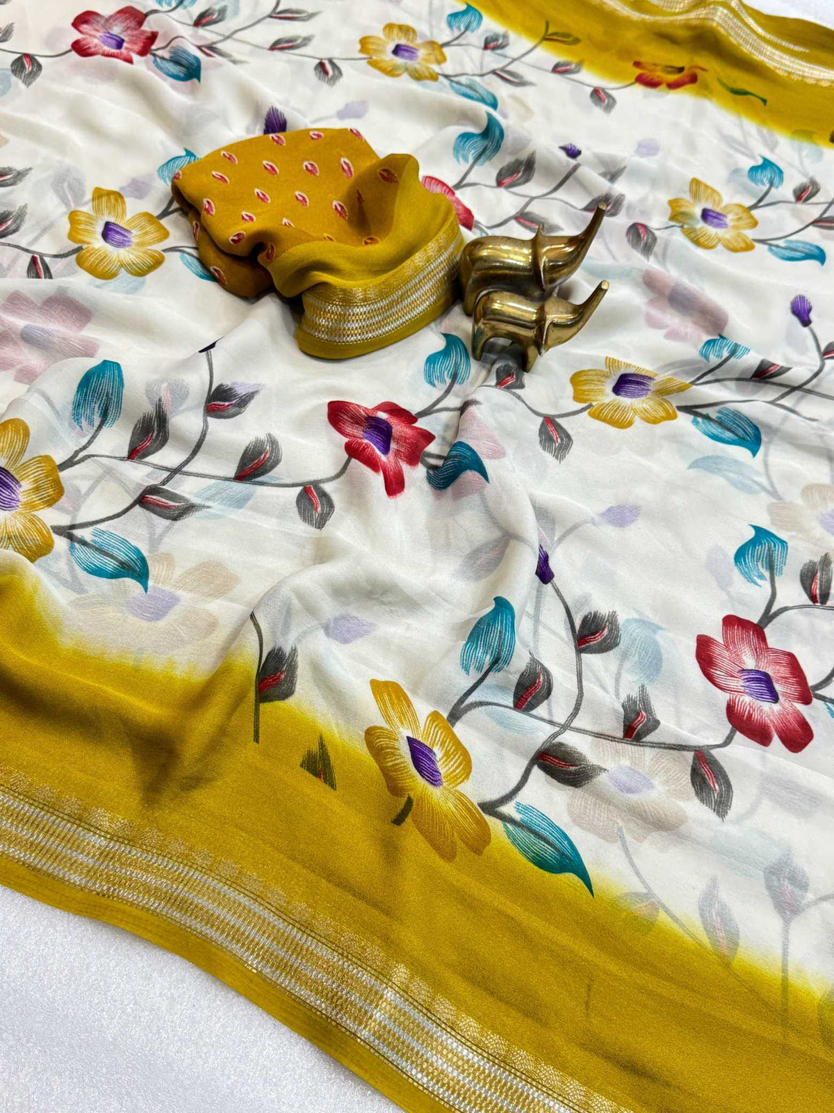 Kumudini Heavy Silk Printed Saree