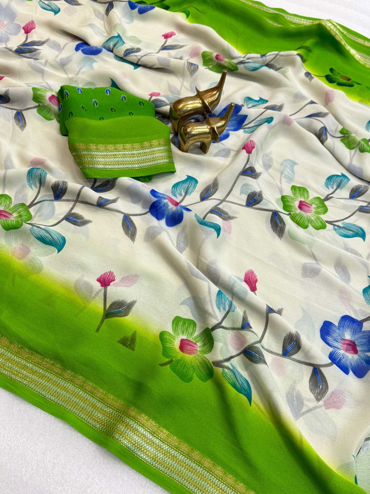 Kumudini Heavy Silk Printed Saree