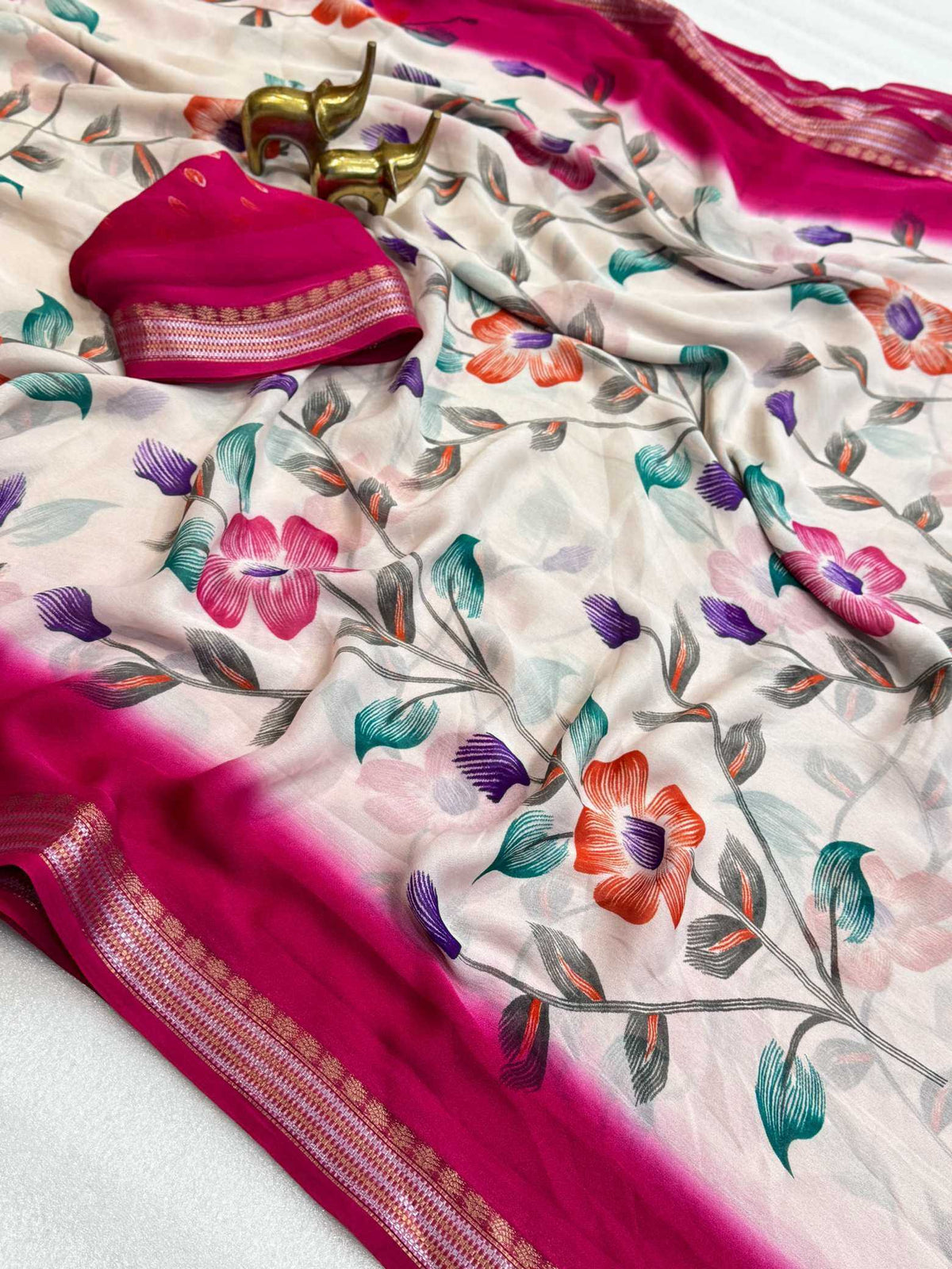 Kumudini Heavy Silk Printed Saree