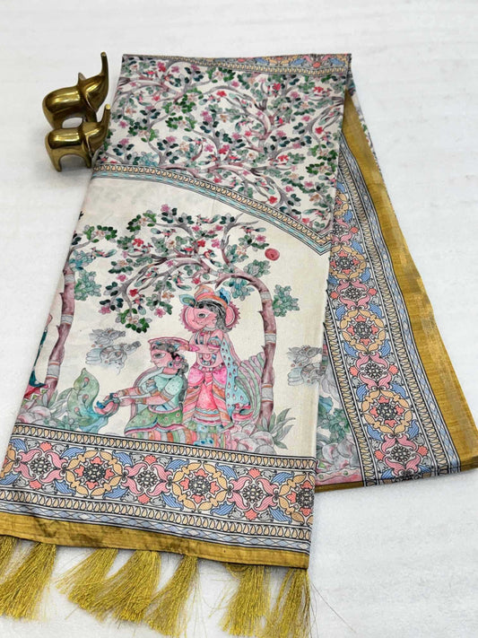 Madhubani Tussar Silk Soft Saree