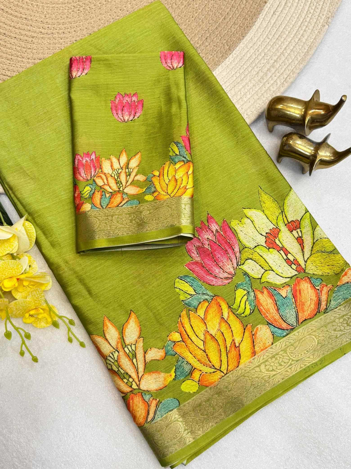 Madhumati Chinon Silk Traditional Saree