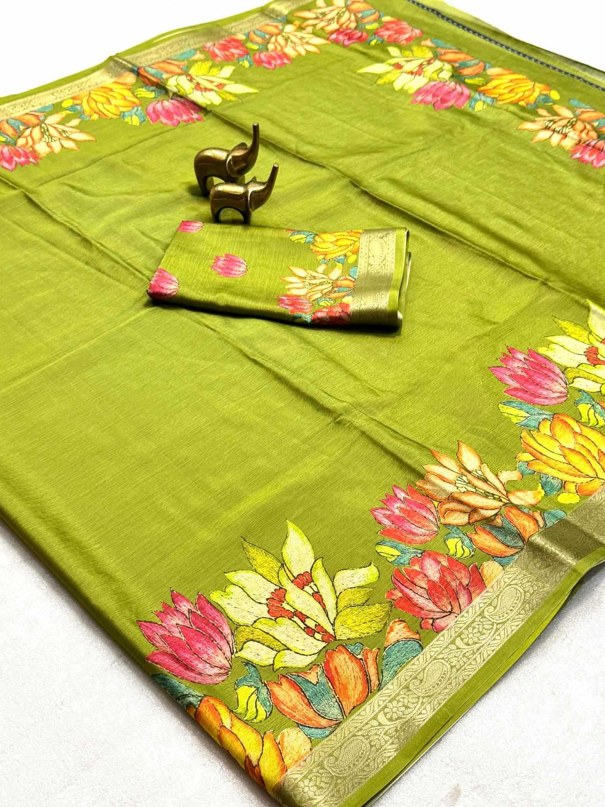 Madhumati Chinon Silk Traditional Saree
