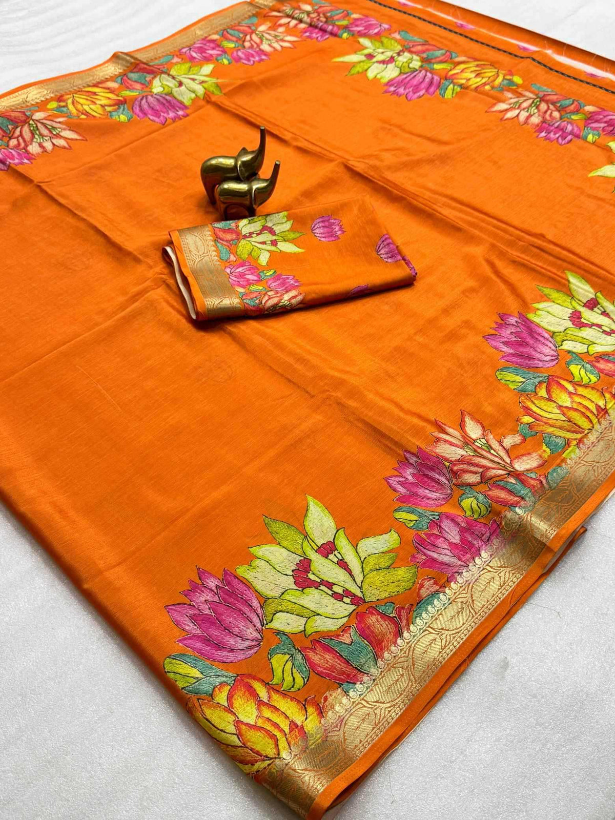 Madhumati Chinon Silk Traditional Saree