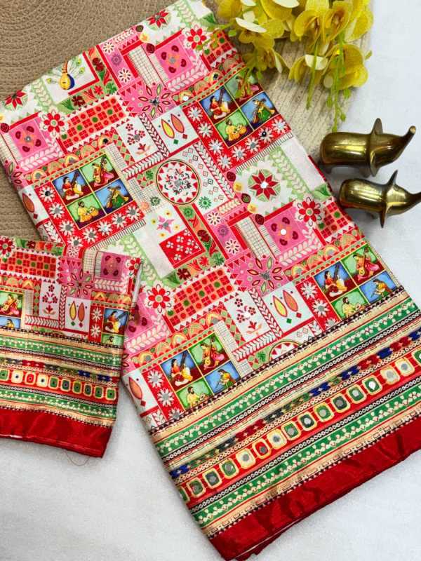 Chinon Printed Saree