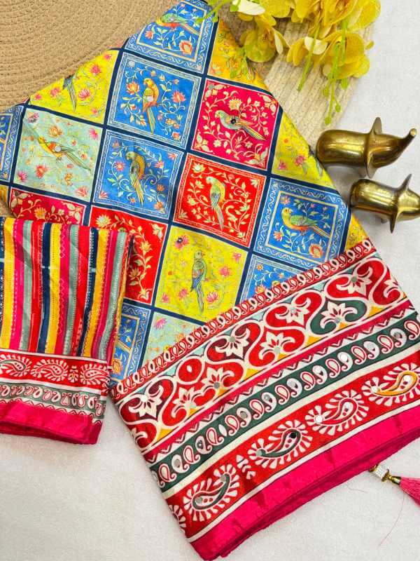Chinon Printed Saree