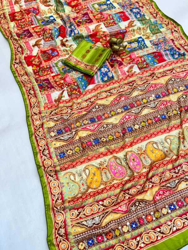 Chinon Printed Saree
