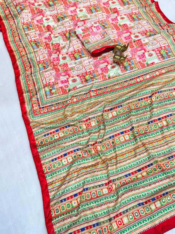 Chinon Printed Saree