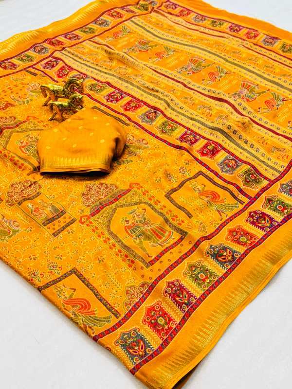 Dull Moss Designer Saree
