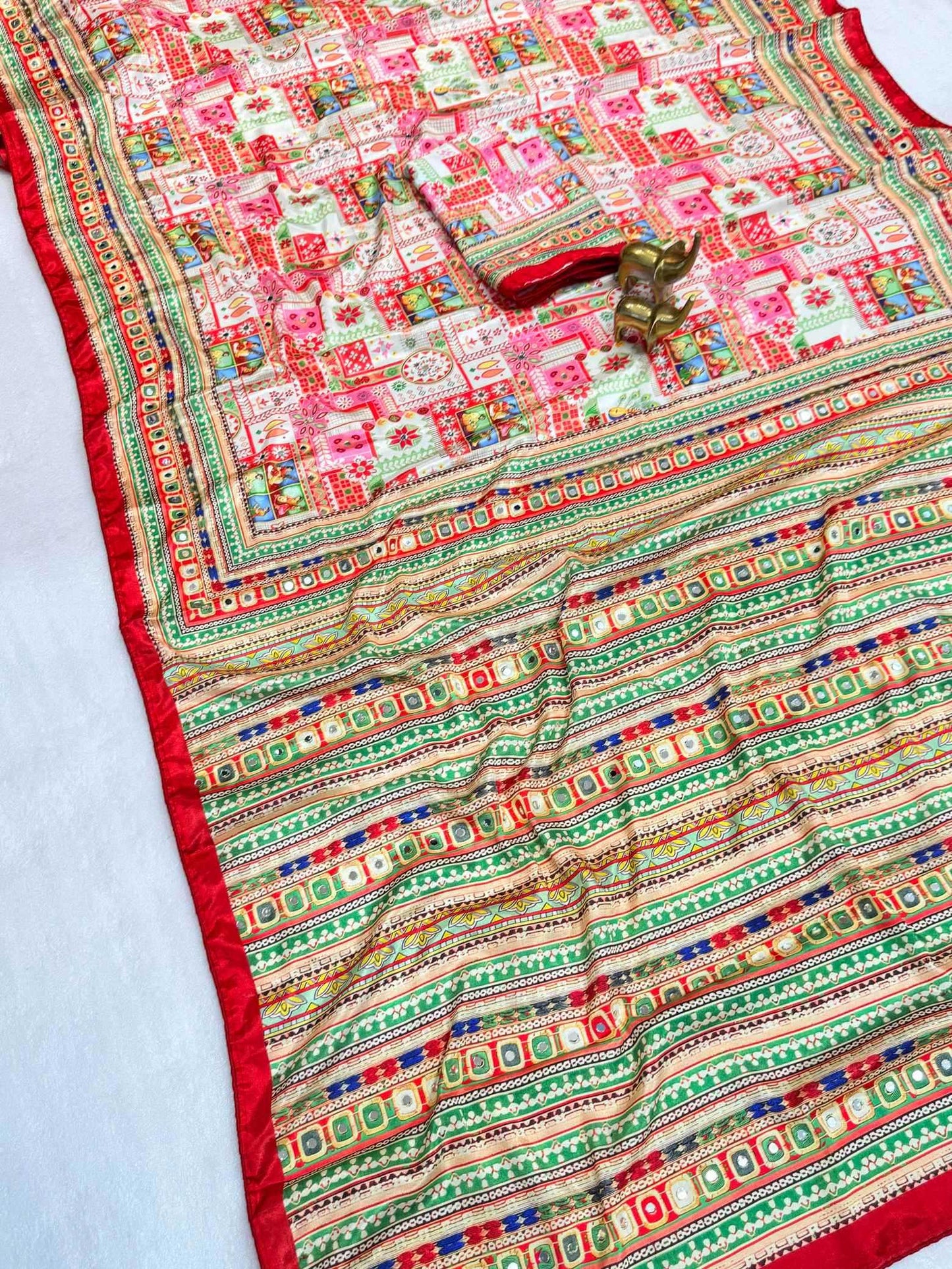 Chinon Printed Saree