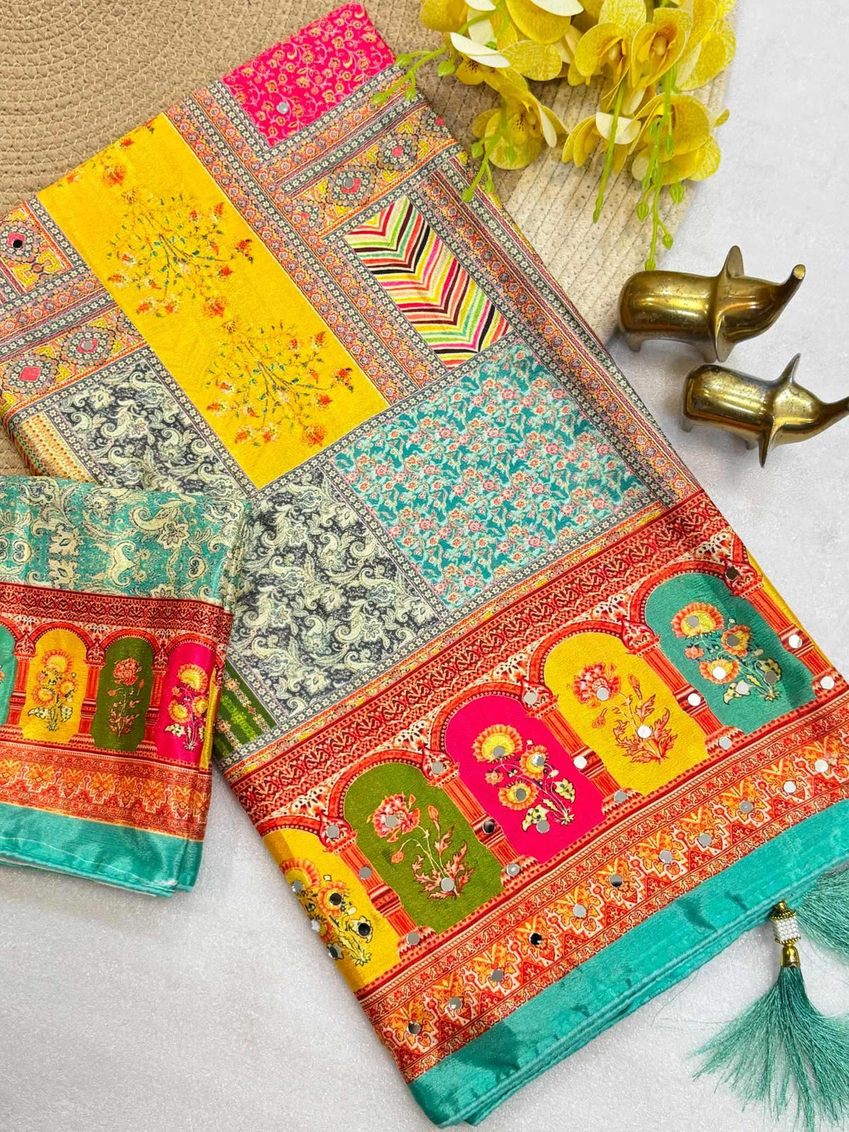 Chinon Printed Saree