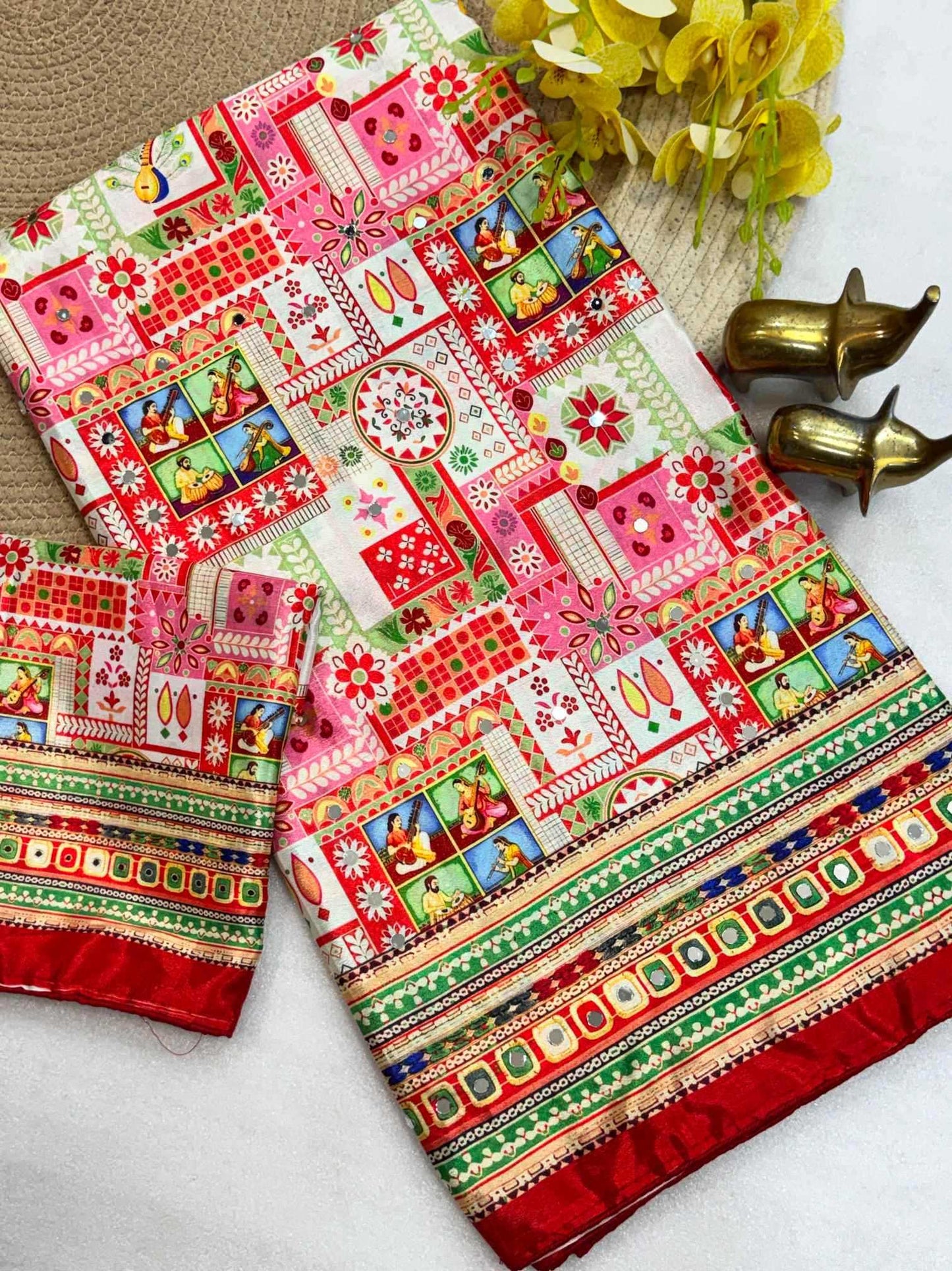 Chinon Printed Saree