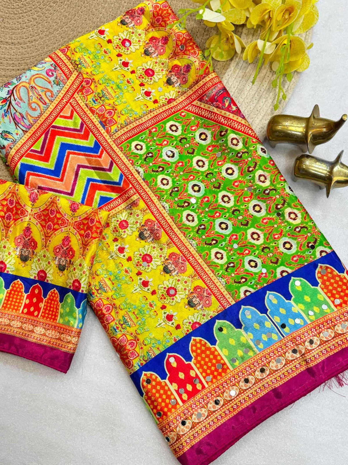 Chinon Printed Saree