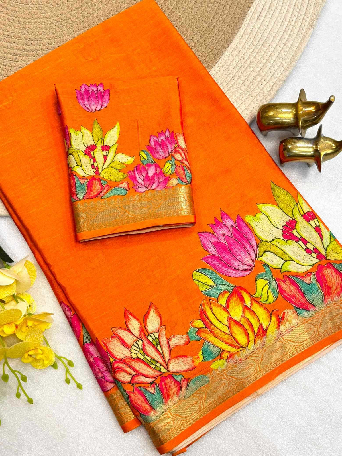 Chinon Silk Traditional Saree