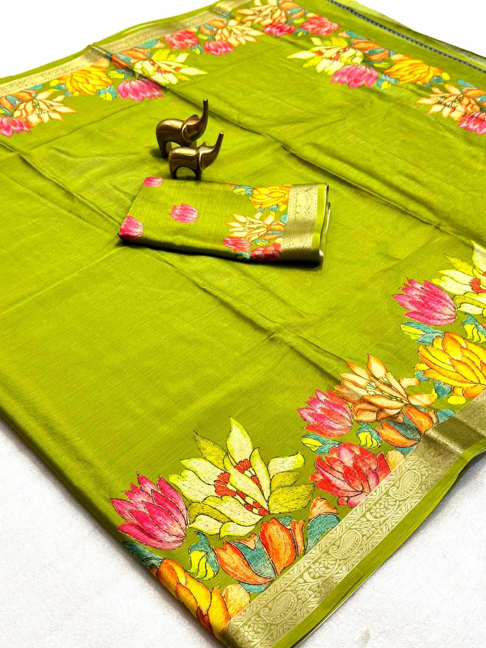 Chinon Silk Traditional Saree