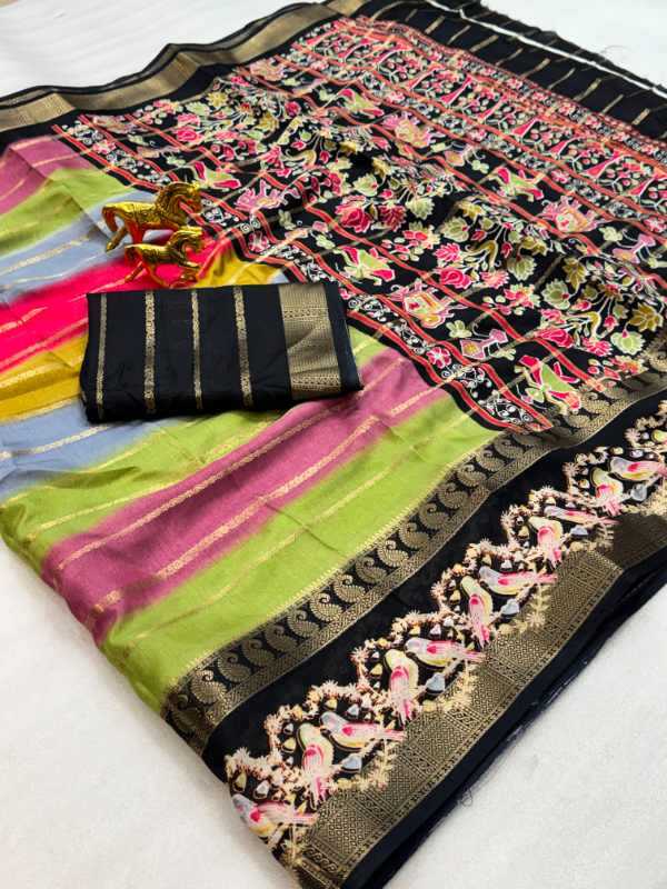 Jacquard Kalamkari Saree
