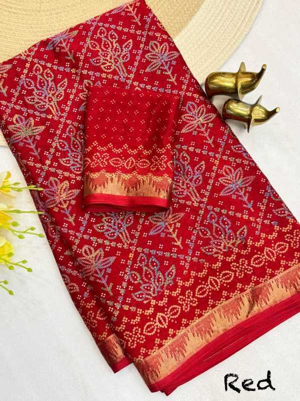 Chinon Silk Printed Saree